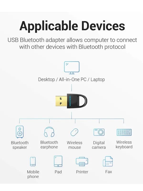 VEnTIOn USB Bluetooth CSR 4.0 Dongle Adapter for Computers and Laptop- image #6