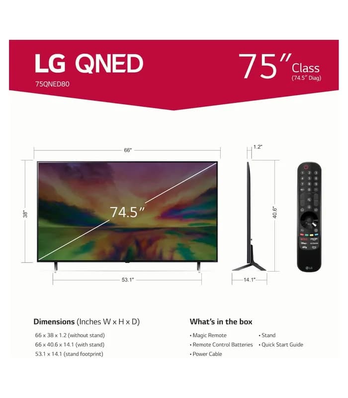 LG QNED80 (75 inch) Class TV URA Series  4K UHD Smart TV- image #4