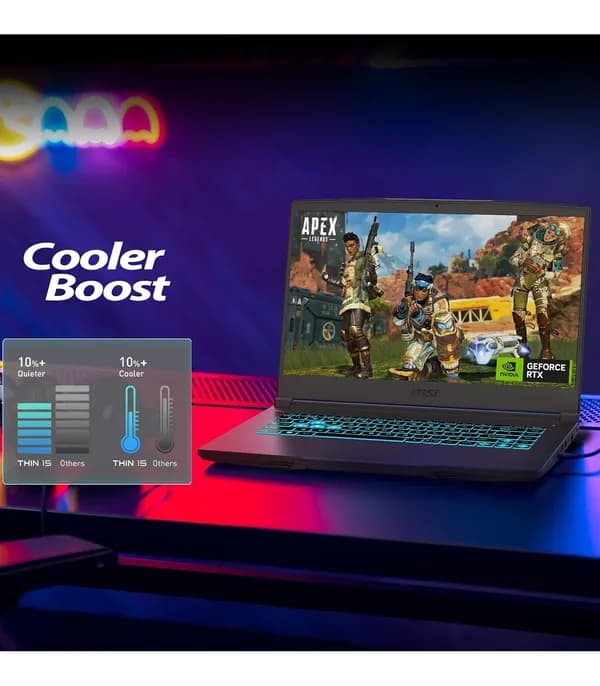 MSI Thin 15 Intel Core i5 NVIDIA RTX 2050 With 4GB Graphics 15.6" Display (Cosmos Gray, 512GB NVMe SSD, 16GB RAM) B12UCX Gaming Laptop- image #5